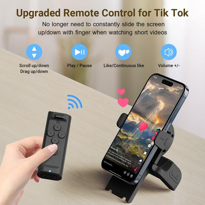 📱 TikTok Remote Scroller & Phone Stand | Wireless Page Turner