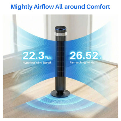 Silent Bladeless Tower Fan w/ Timer & Auto Mode 🌬️🏠